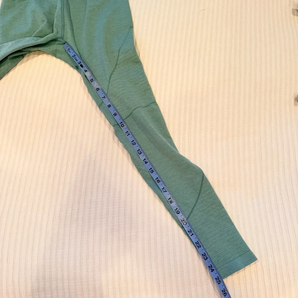 Alphalete Amplify Green Athletic Leggings High Waist Yoga Lifting Women's Size M